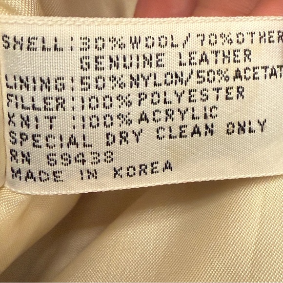 VTG 80s Red Varsity Jacket  EAST WEST by Panda Group Wool Blend LeatherSz Medium - Picture 6 of 6